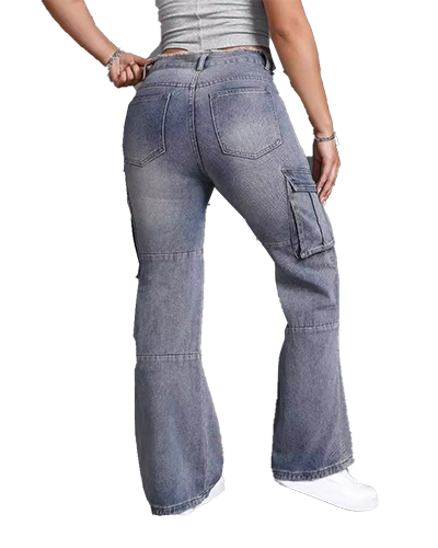 Women's Cargo Jeans D-124
